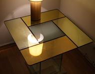 JJ Williams Glass Gilding Coffee Table Four Colour Gold Leaf